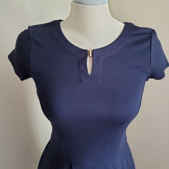 Brooks Brothers Fit & Flare Navy Blue Dress Size 2 - Picture 2 of 9